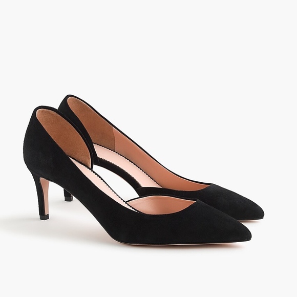 J. Crew Shoes - New JCREW Black Lucie Suede D'Orsay Pumps Heels